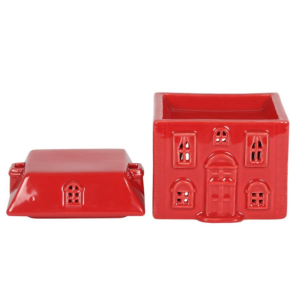 Red Ceramic House Wax Burner | Small Gift from WaxElixir