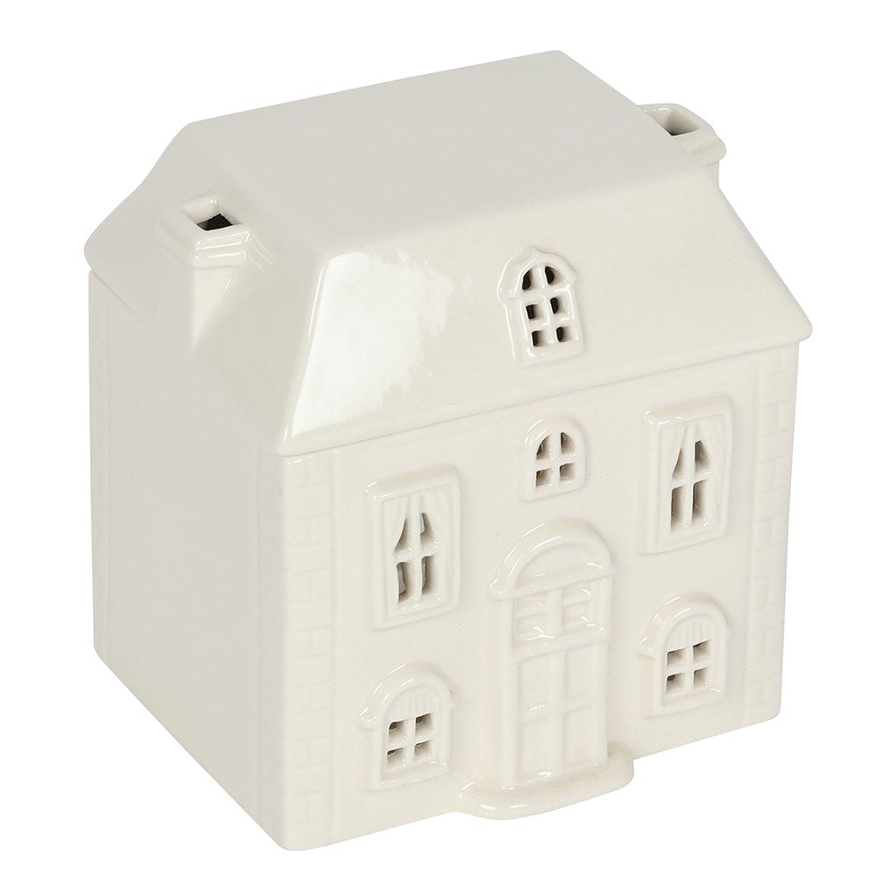 White Ceramic House Wax Burner | Small Gift from WaxElixir