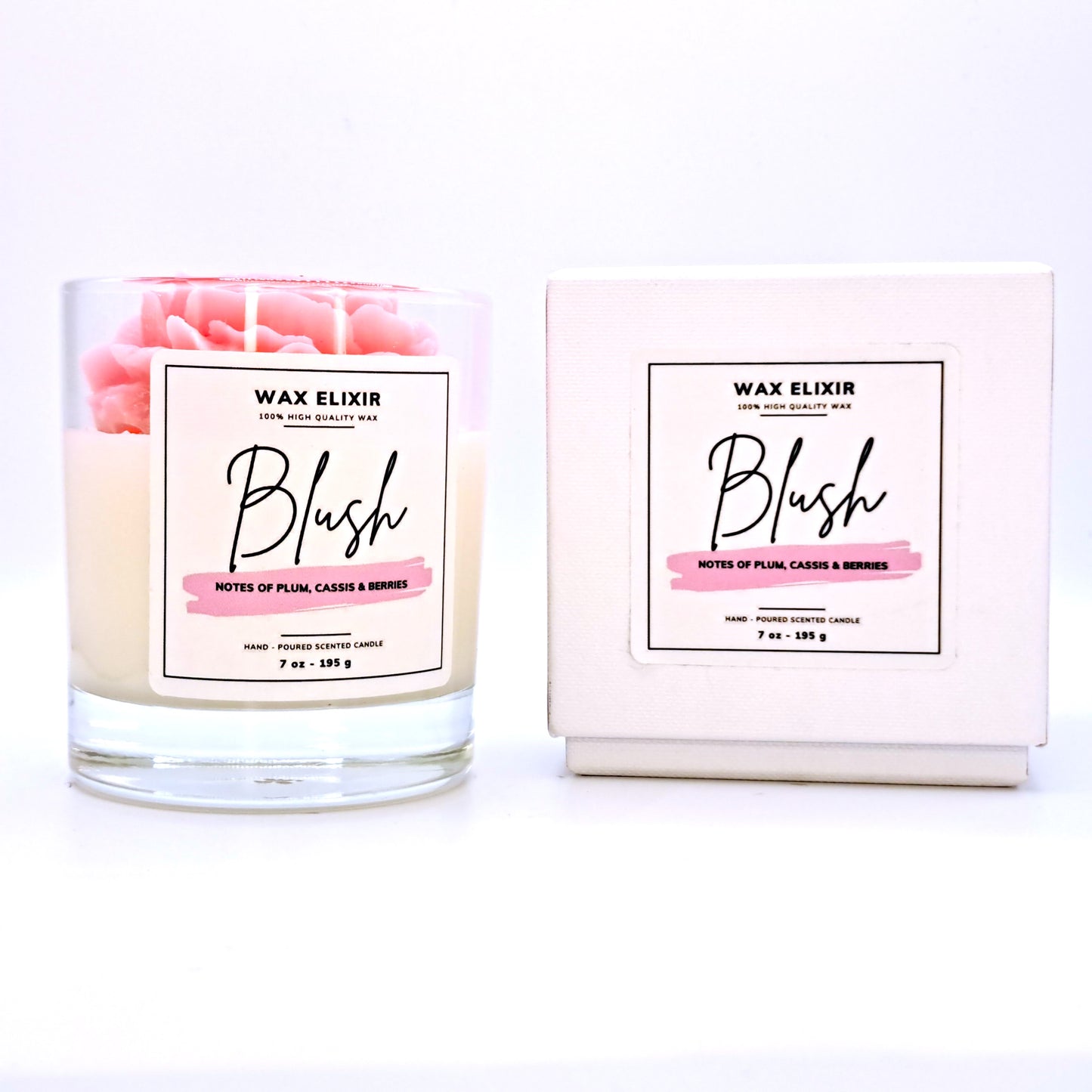 Blush Luxury Scented Flower Candle