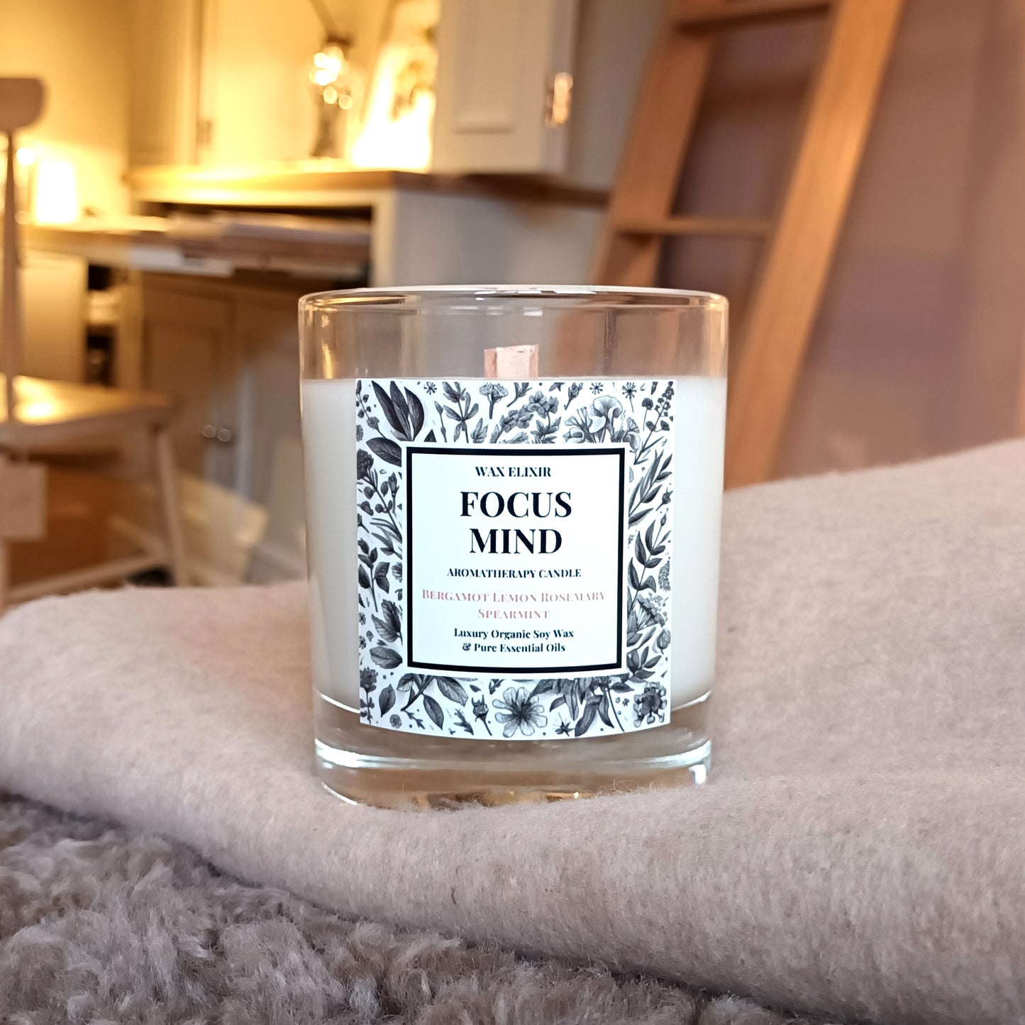 Focus Mind Clarity Ritual Candle • Bergamot • Lemon • Rosemary • Spearmint