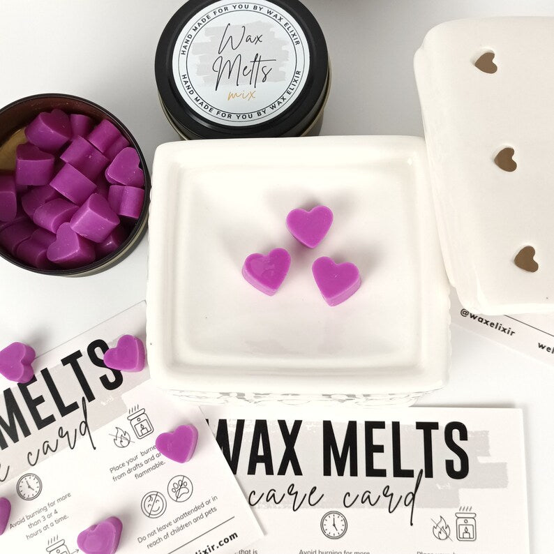 Mini Hearts Scented Wax Melts in Purple