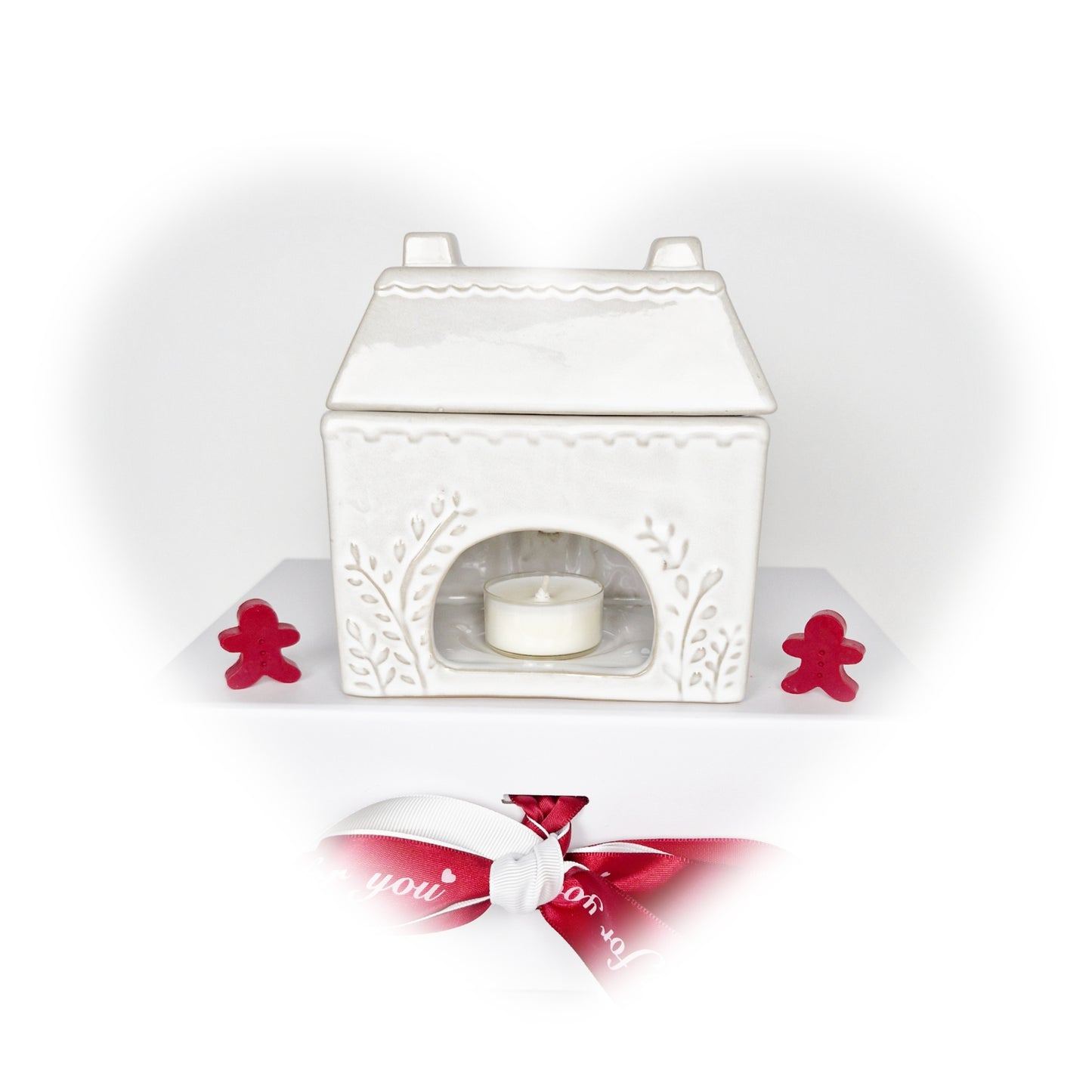 Christmas House Wax Burner and Gingerbread Man Wax Melts in Luxury Gift Box