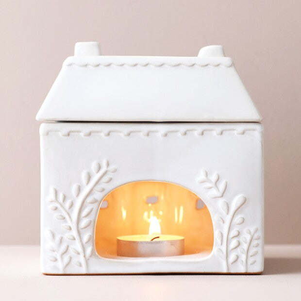 Natural Ceramic House Wax Melt Burner| Small Gift from WaxElixir