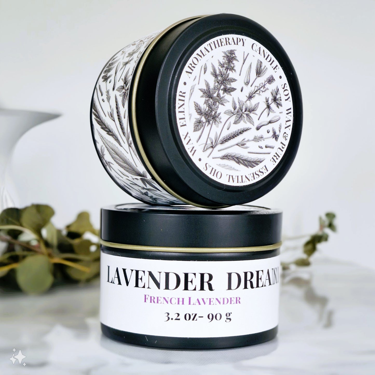 Lavender Dream Aromatherapy Tin Candle 90g CALMING • SLEEPING • RELAXING