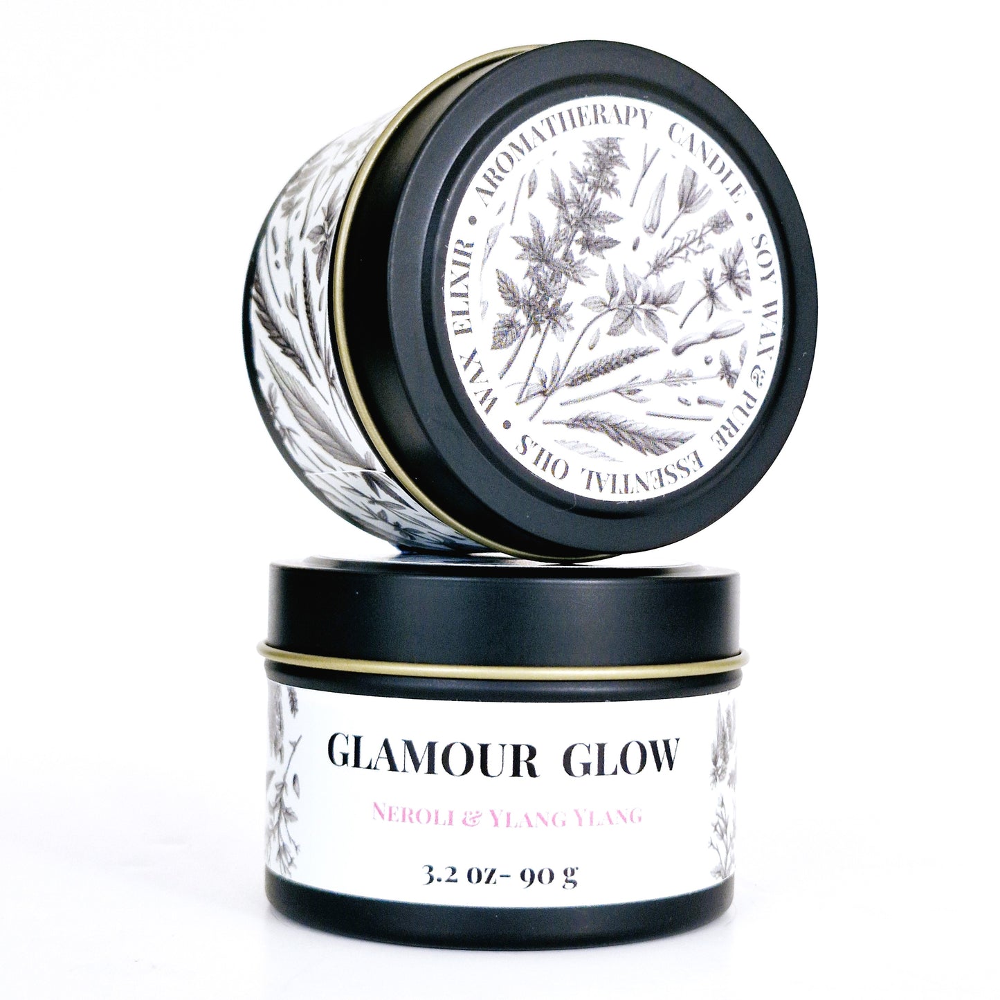 Glamour Glow Aromatherapy Tin Candle 90g RADIANT • HAPPY MOOD • UPLIFTING