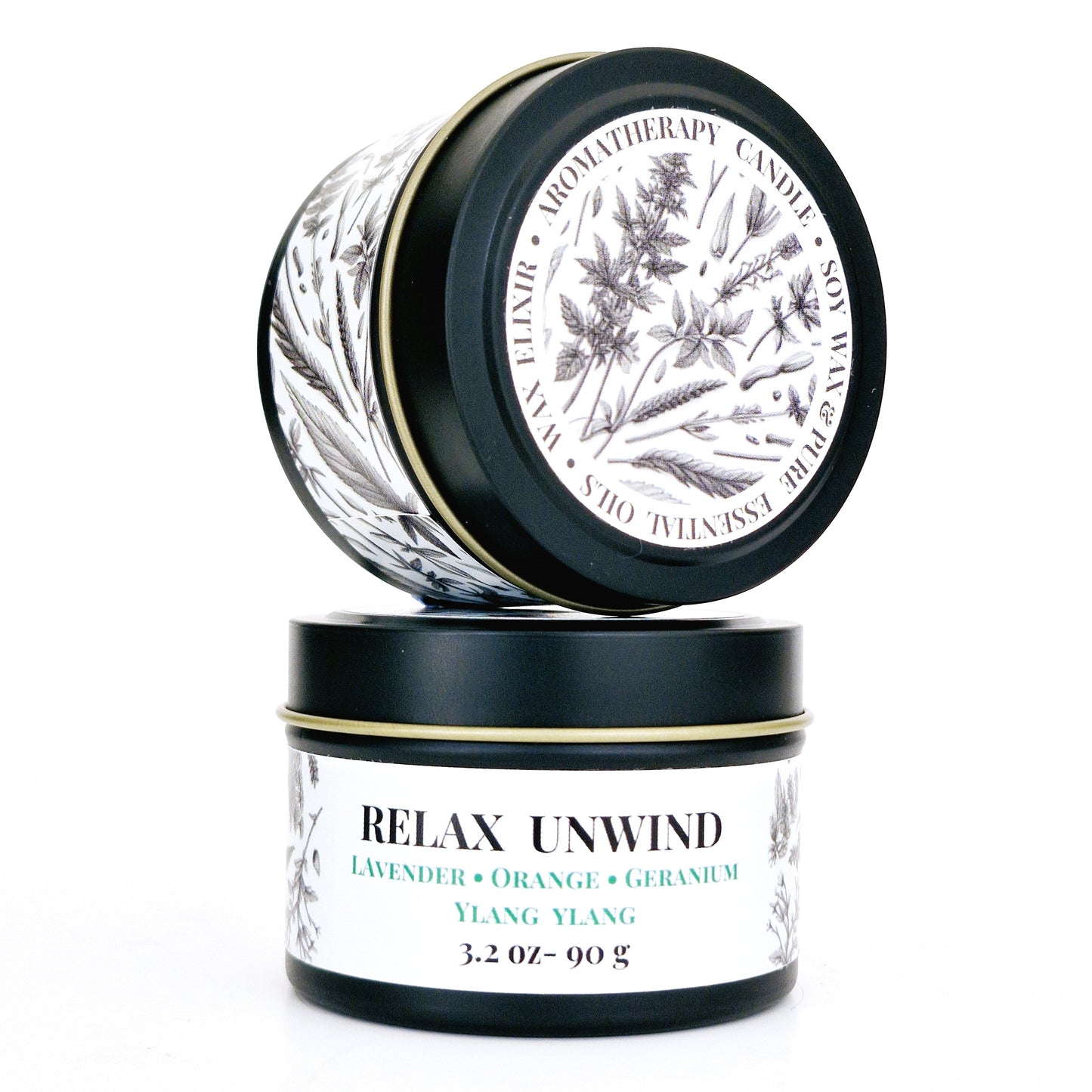 Relax Unwind Aromatherapy Tin Candle 90g CALMING • UPLIFTING • COZY VIBES