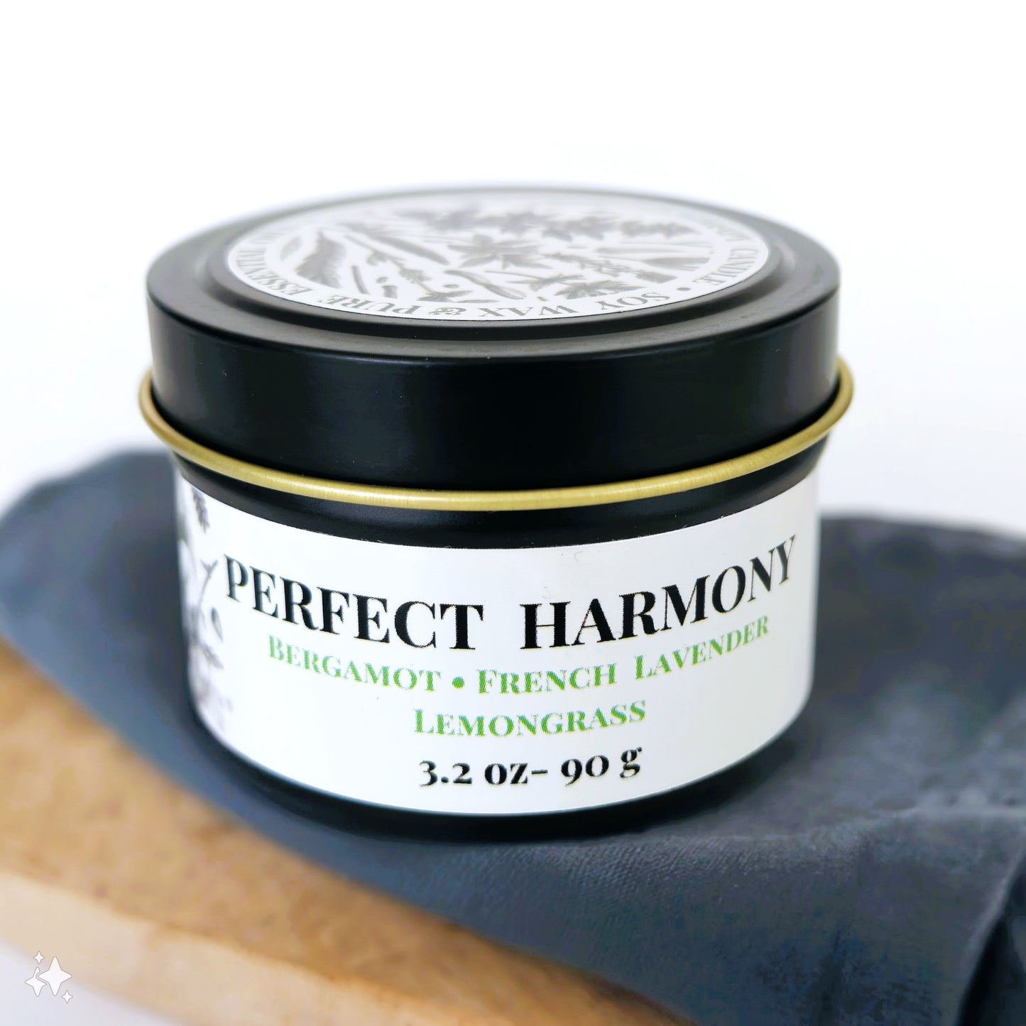 Perfect Harmony Aromatherapy Tin Candle 90g BALANCING • UPLIFTING • CALMING