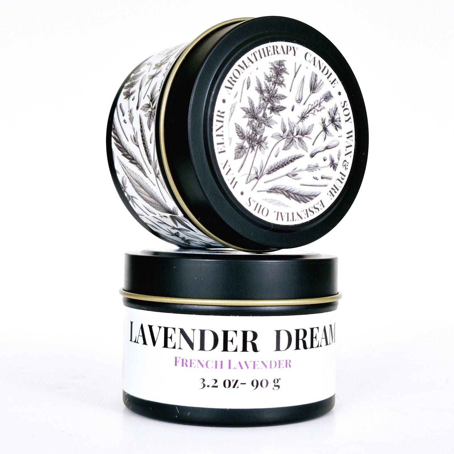 Lavender Dream Aromatherapy Tin Candle 90g CALMING • SLEEPING • RELAXING