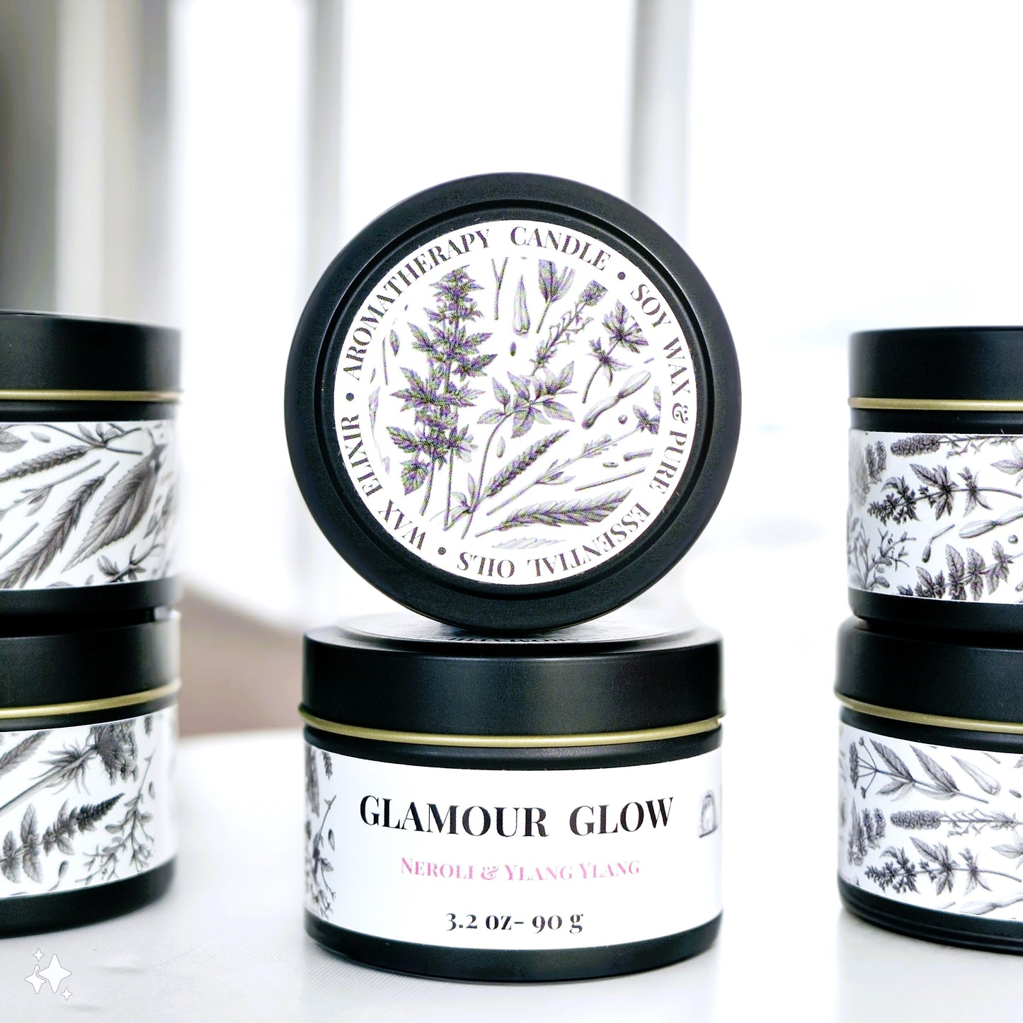 Glamour Glow Aromatherapy Tin Candle 90g RADIANT • HAPPY MOOD • UPLIFTING