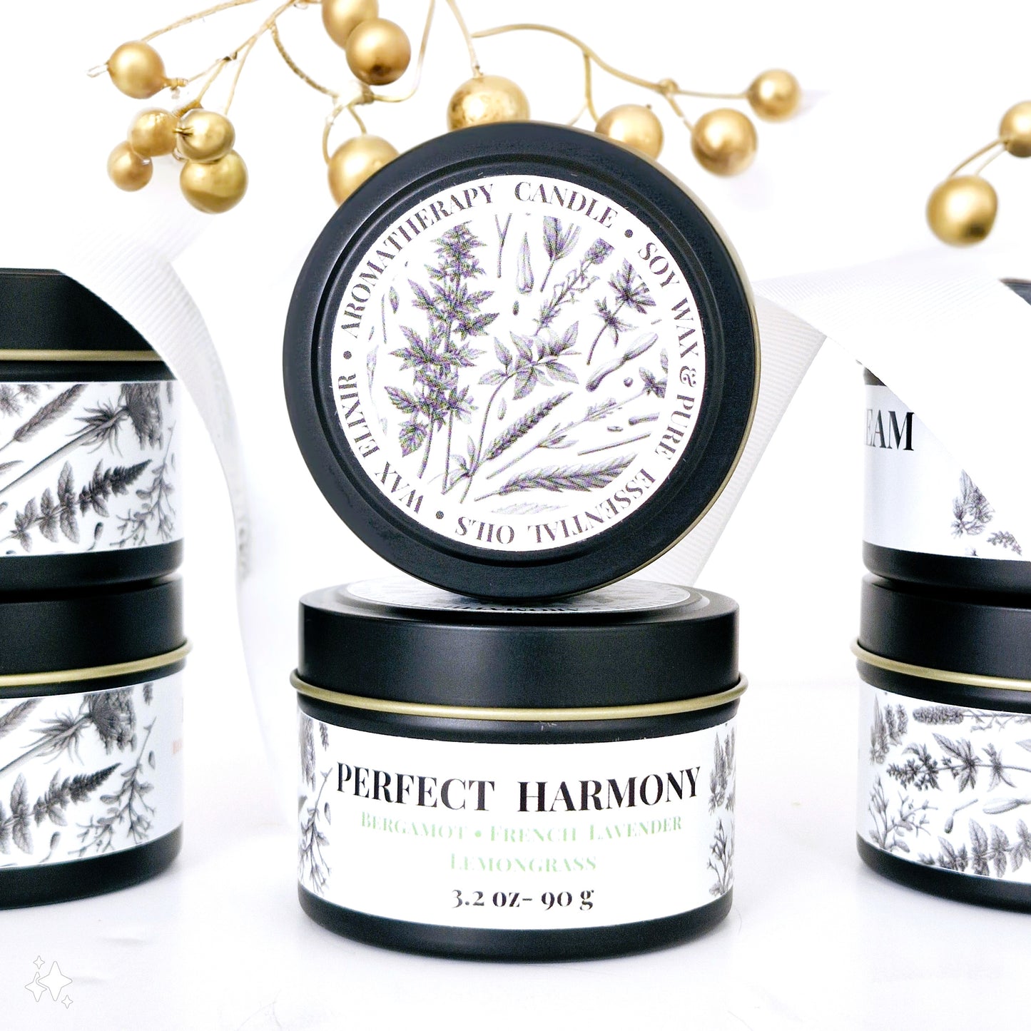 Perfect Harmony Aromatherapy Tin Candle 90g BALANCING • UPLIFTING • CALMING