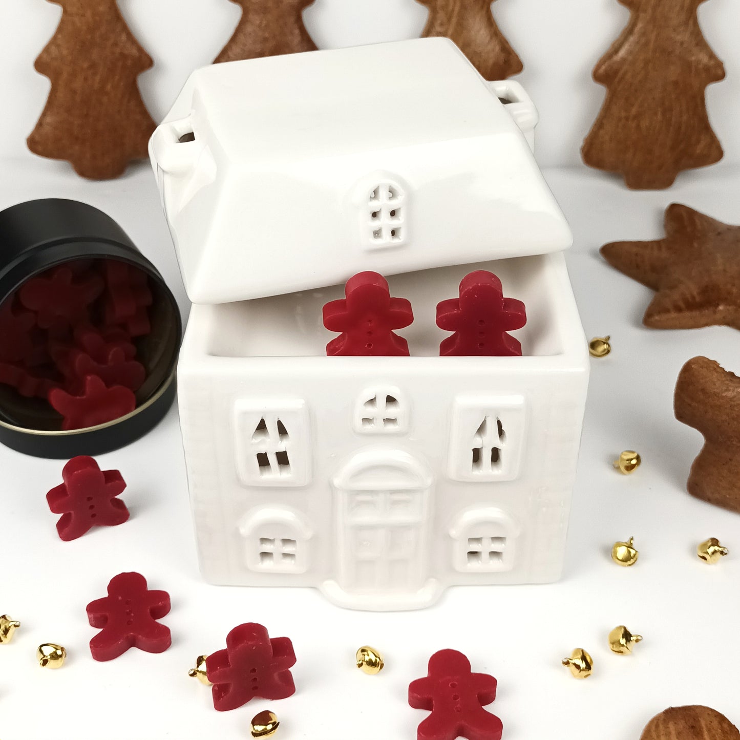 White House Wax Burner and Gingerbread Man Wax Melts