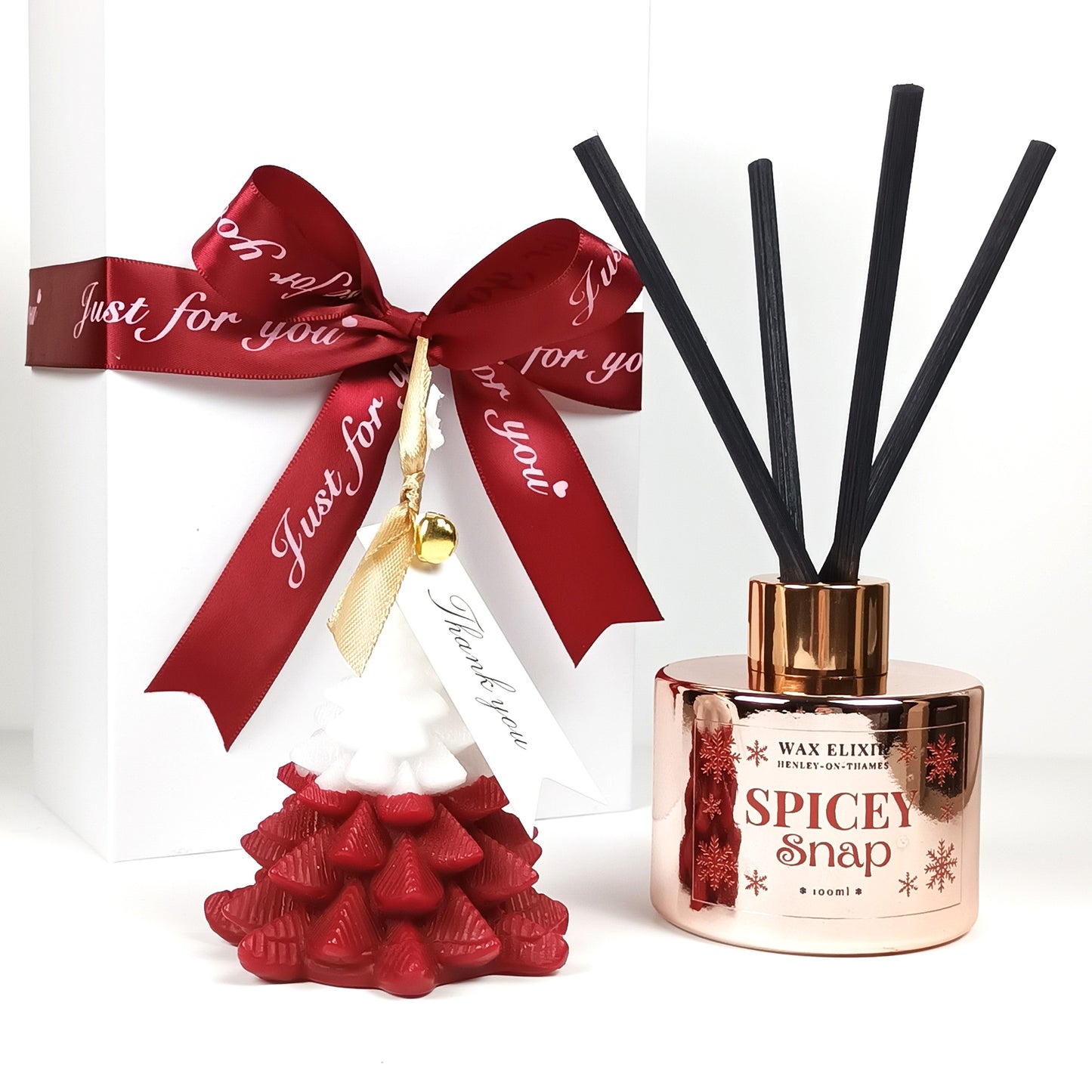 Christmas Rose Gold Reed Diffuser with Ginger and Cinnamon Scent