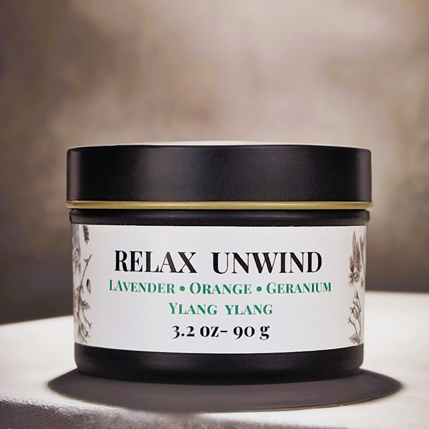 Relax Unwind Aromatherapy Tin Candle 90g CALMING • UPLIFTING • COZY VIBES