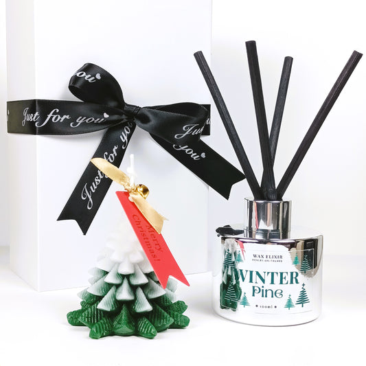 Christmas Silver Reed Diffuser with Winter Pine Scent