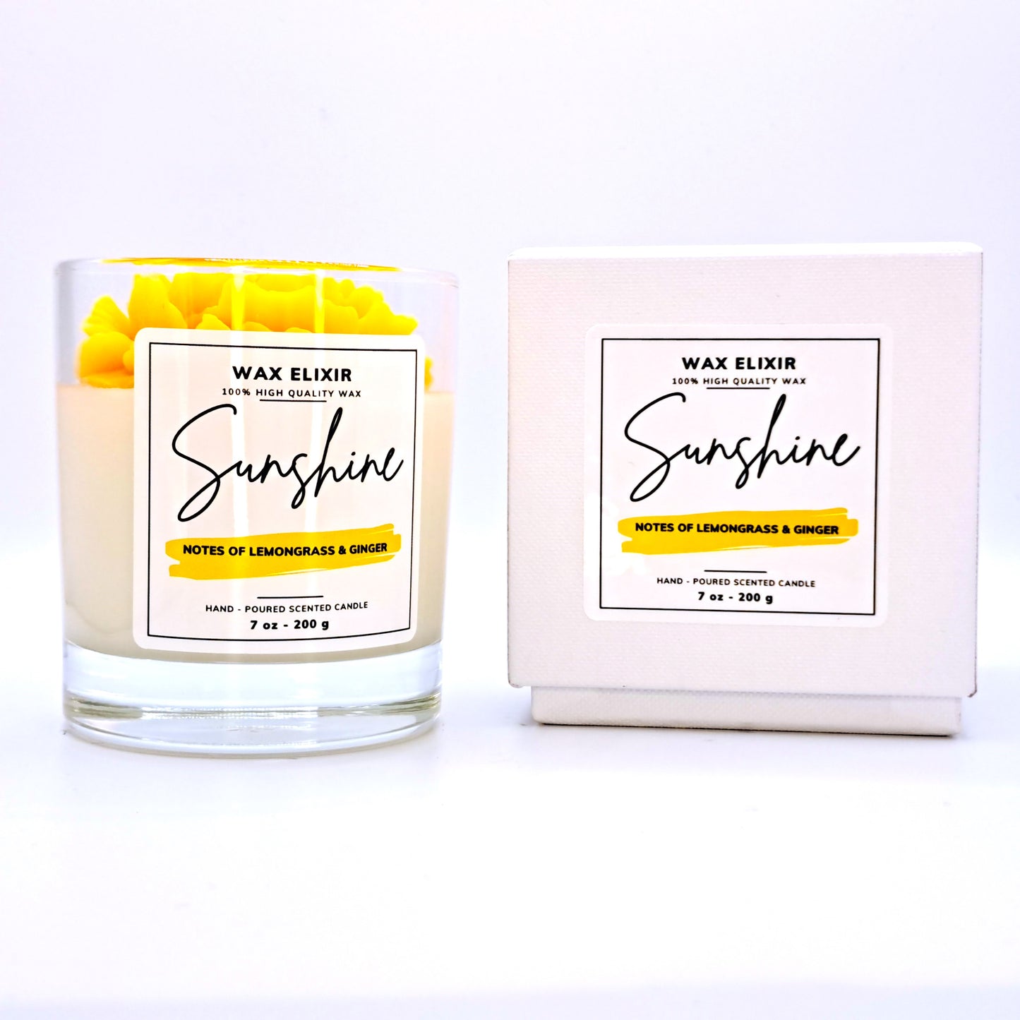 Sunshine Luxury Scented Flower Candle