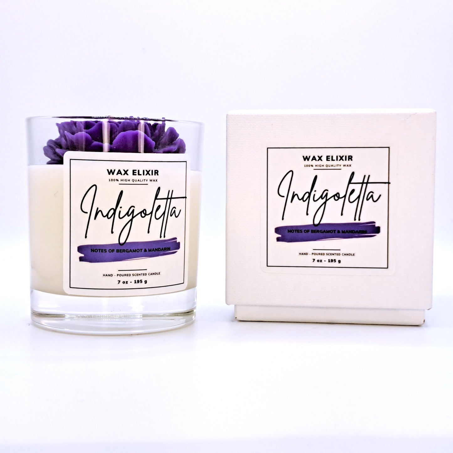 Indigoletta Luxury Scented Flower Candle