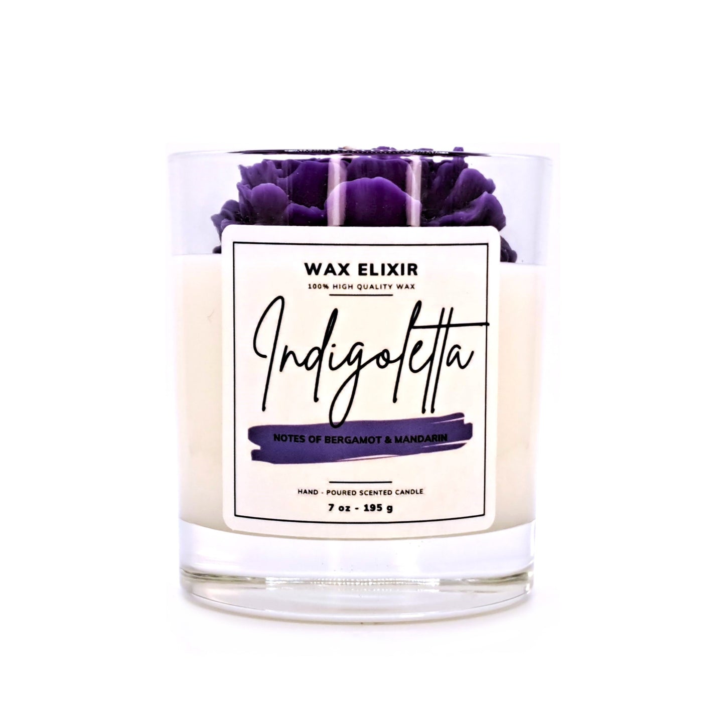 Indigoletta Luxury Scented Flower Candle