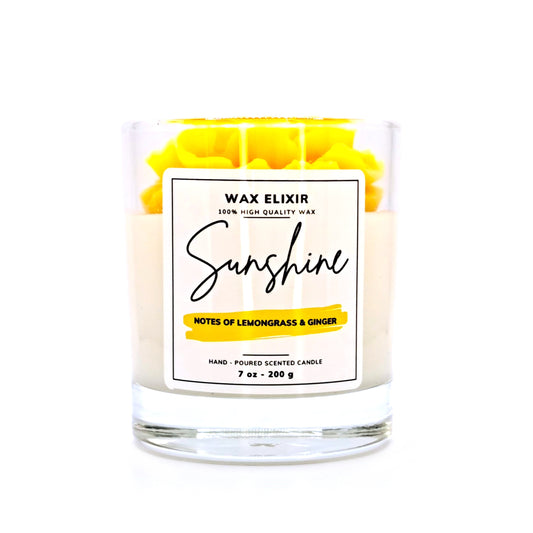 Sunshine Luxury Scented Flower Candle