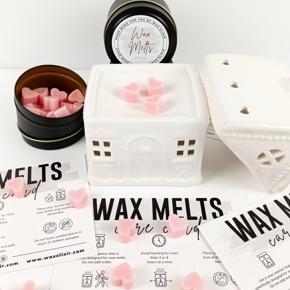 Mini Hearts Scented Wax Melts in Pink