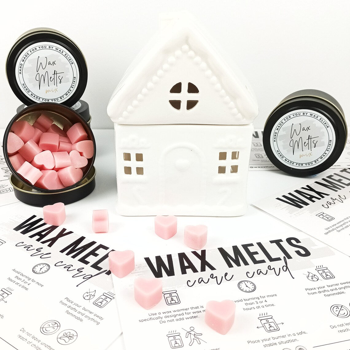 Mini Hearts Scented Wax Melts in Pink