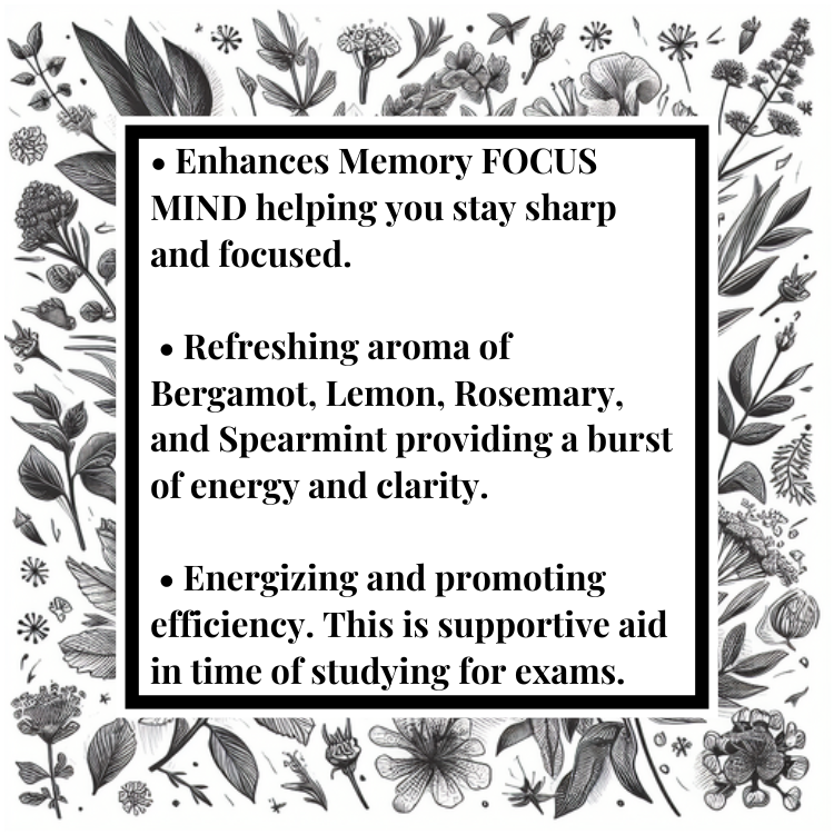 Focus Mind Aromatherapy Roll-on MEMORY • REFRESHING • ENERGIZING